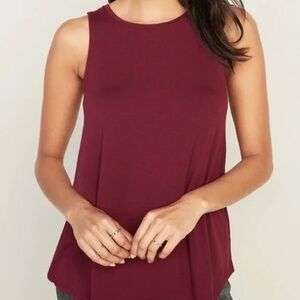 Old Navy Luxe Tank Burgundy Sleeveless size XS